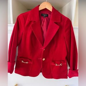 Talbots petite red corduroy blazer